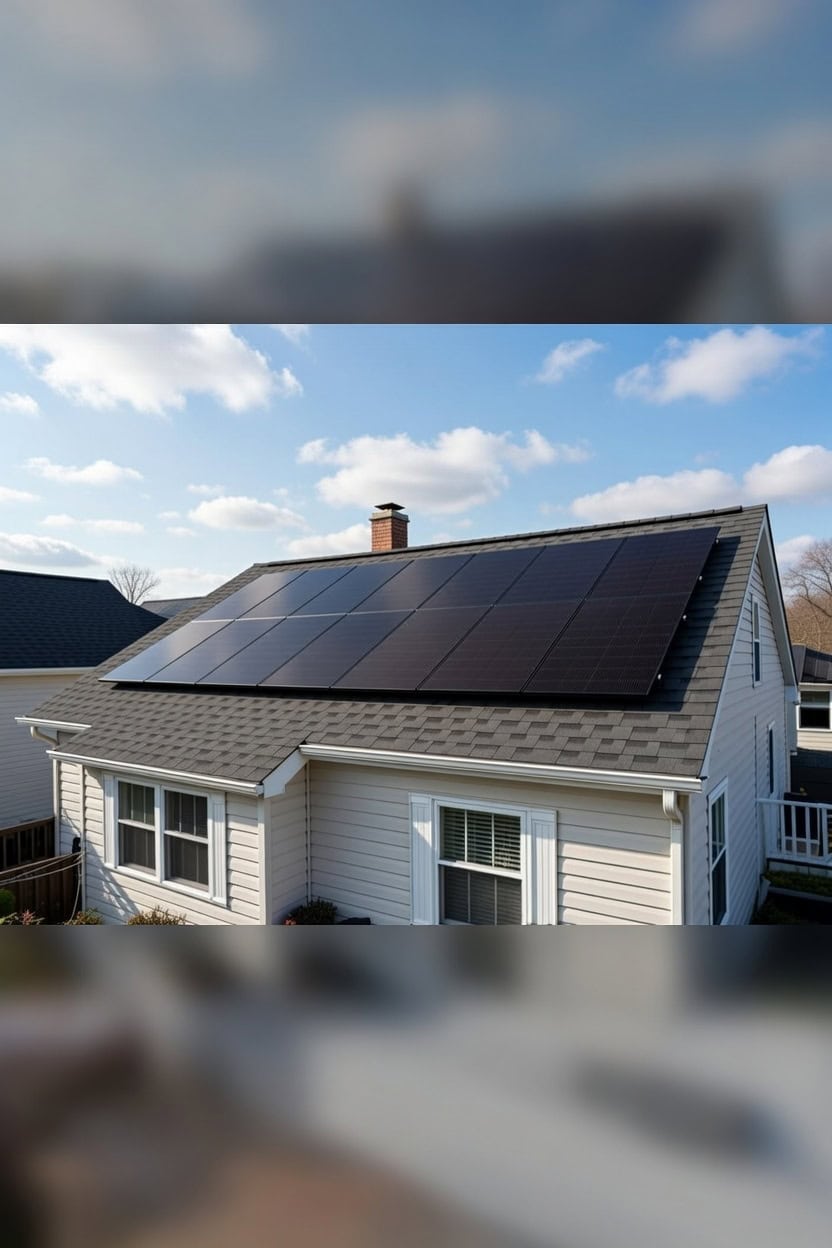 solar panels on the home